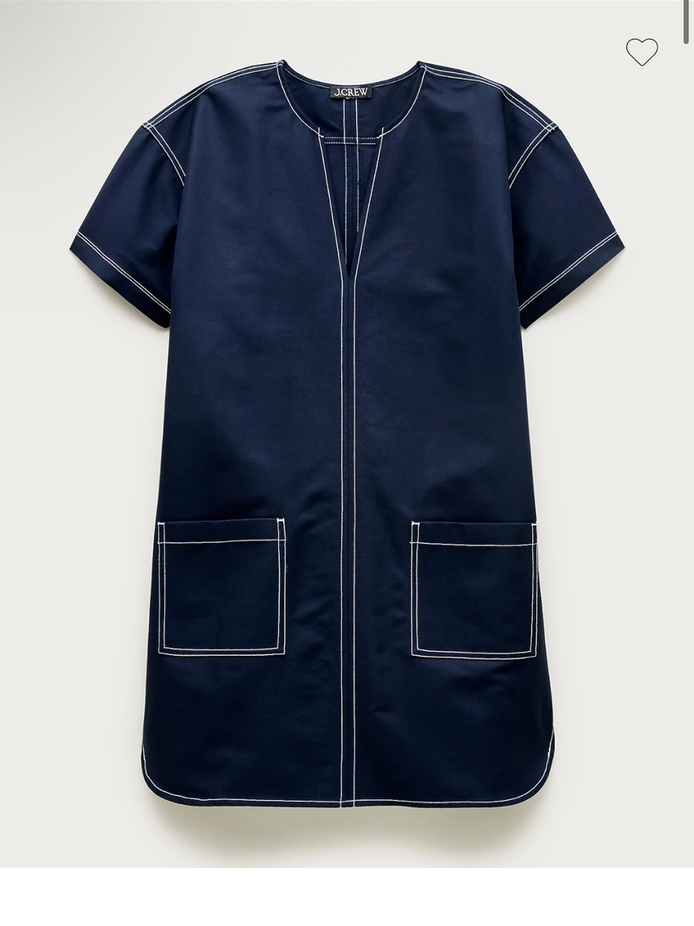 NWT Jcrew Patch-pocket pullover dress in structured cotton poplin in small Tall